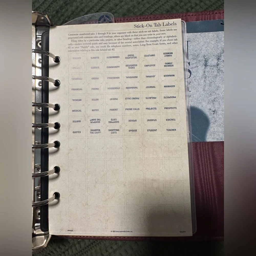 Vintage Franklin Covey Seven Habits Organizer Quick Start Guide